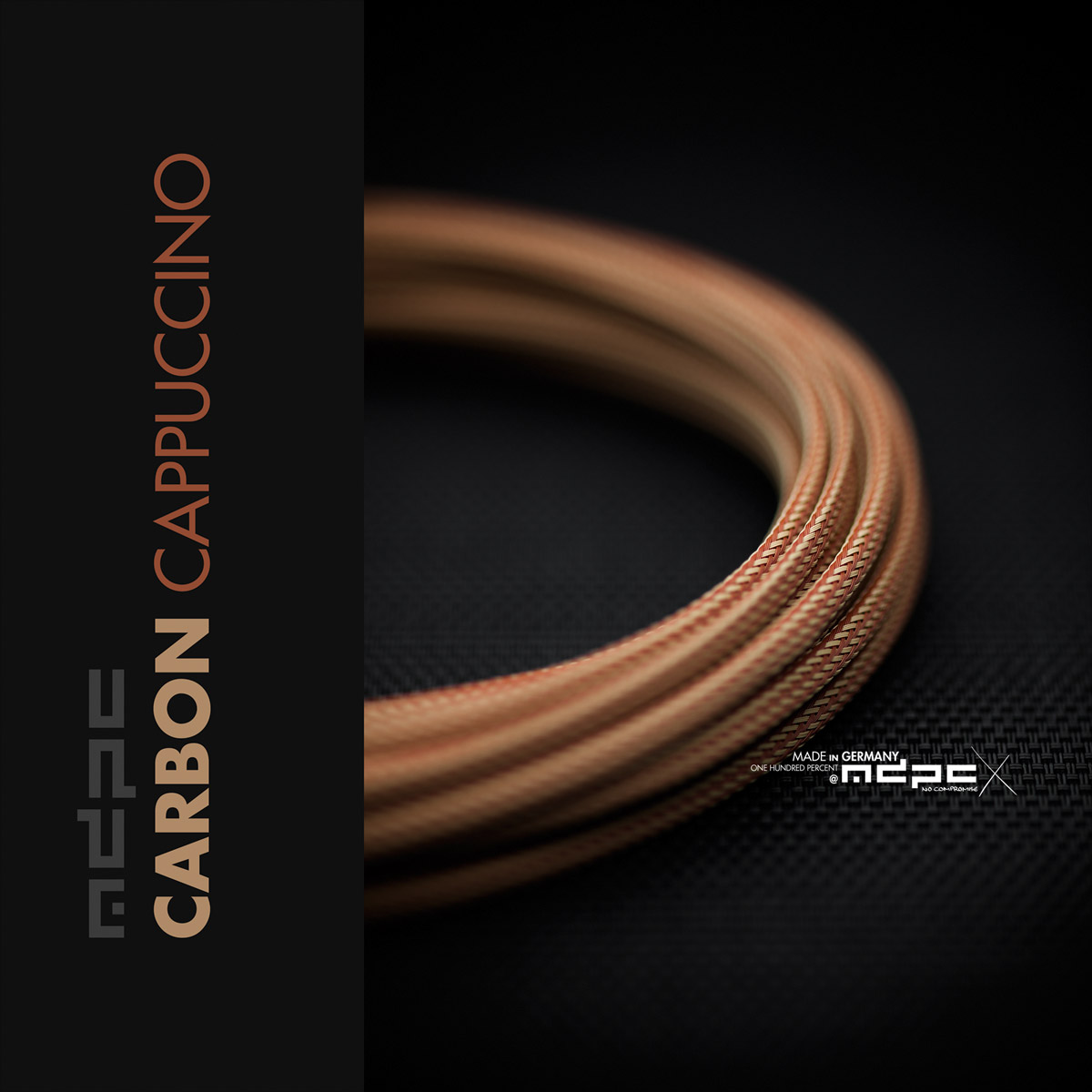 Carbon-Cappuccino Cable Sleeving SMALL