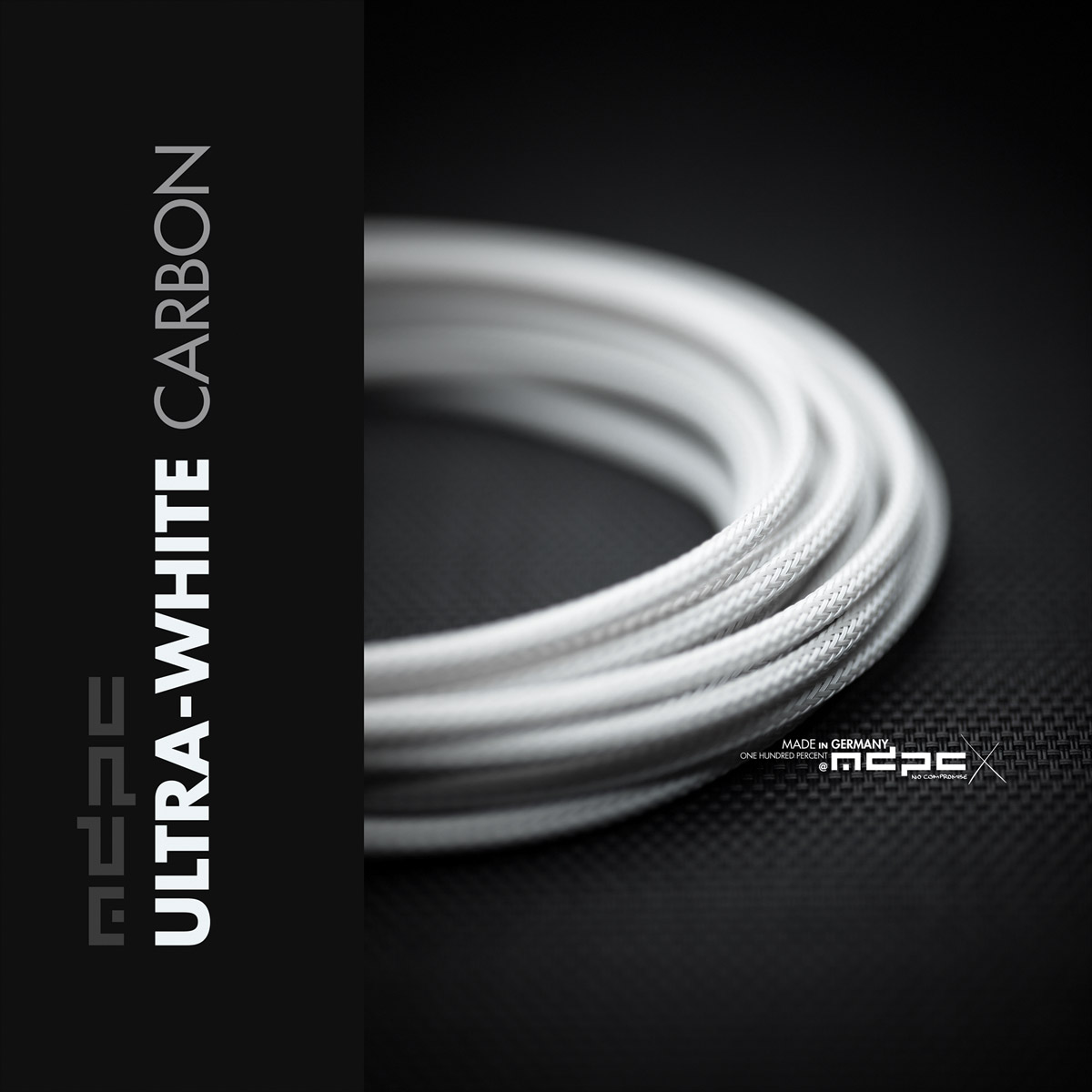 Ultra-White-Carbon Cable Sleeving SMALL 100m