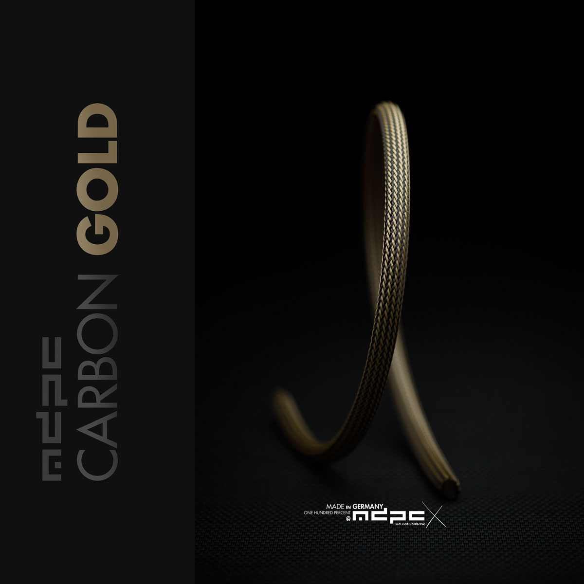 Carbon-Gold Cable Sleeves MEDIUM