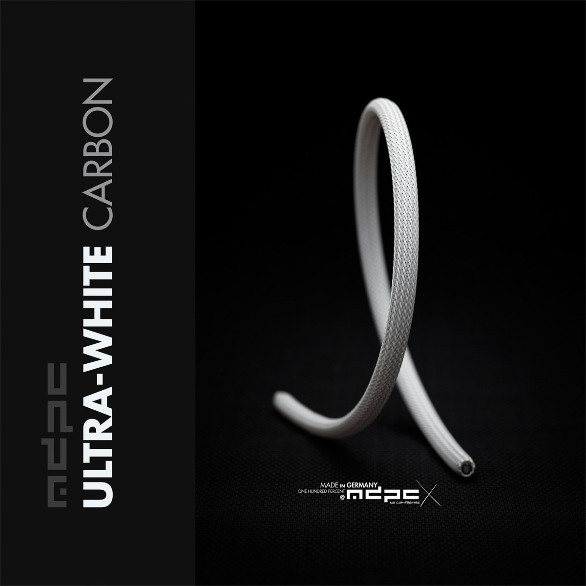 Ultra-White-Carbon Cable Sleeves MEDIUM 100m